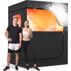 2 Person Portable Steam Sauna for Home, 1 or 2 Person Full Body Home Spa with 2 Foldable Chairs,9 Levels of Sauna Box