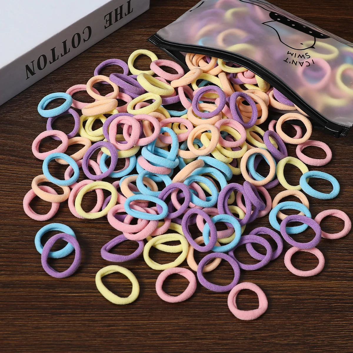 50/100Pcs Hair Bands for Children Colorful Nylon Scrunchie Hair Ties Rubber Band Kids Elastic Hair Leagues Girl Hair Accessories
