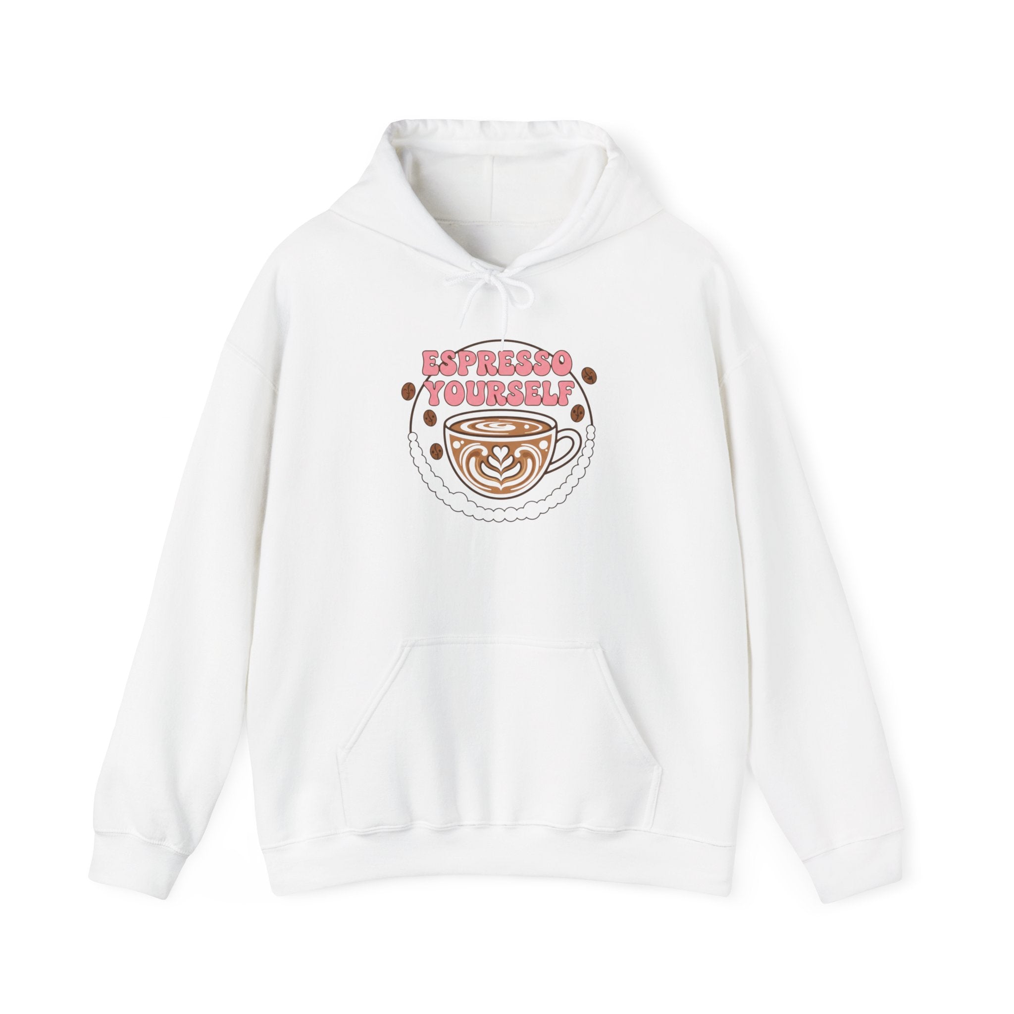 Espresso Yourself latte art Hoodie | Coffee pun sweatshirt
