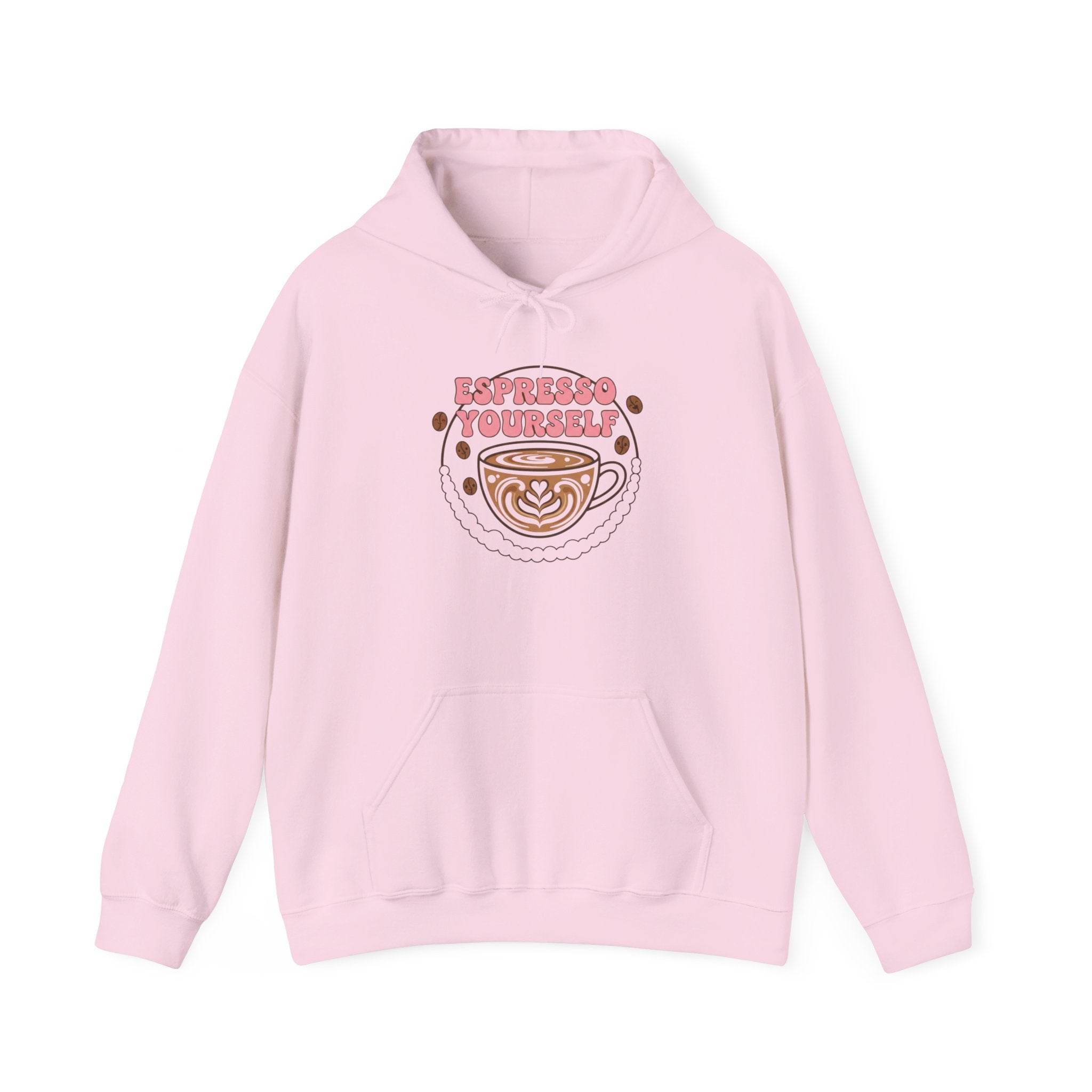 Espresso Yourself latte art Hoodie | Coffee pun sweatshirt