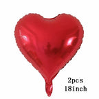 Love Heart Bear Foil Balloons Happy Birthday Valentine’s Day Party Decor Air Helium Globos Wedding Decorations Kids Toys Balloon