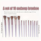 Valentine Luxury Brush Set-Vegan Cruelty-Free Makeup Brushes w/Travel Pouch | Hypoallergenic Gift for Her/Wife/Girlfriend 13PCS