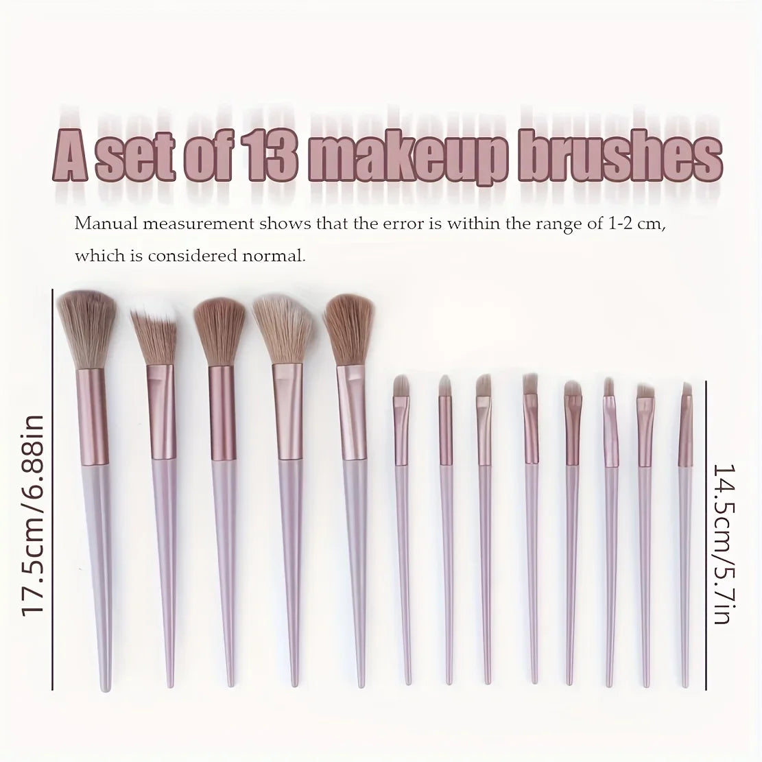 Valentine Luxury Brush Set-Vegan Cruelty-Free Makeup Brushes w/Travel Pouch | Hypoallergenic Gift for Her/Wife/Girlfriend 13PCS
