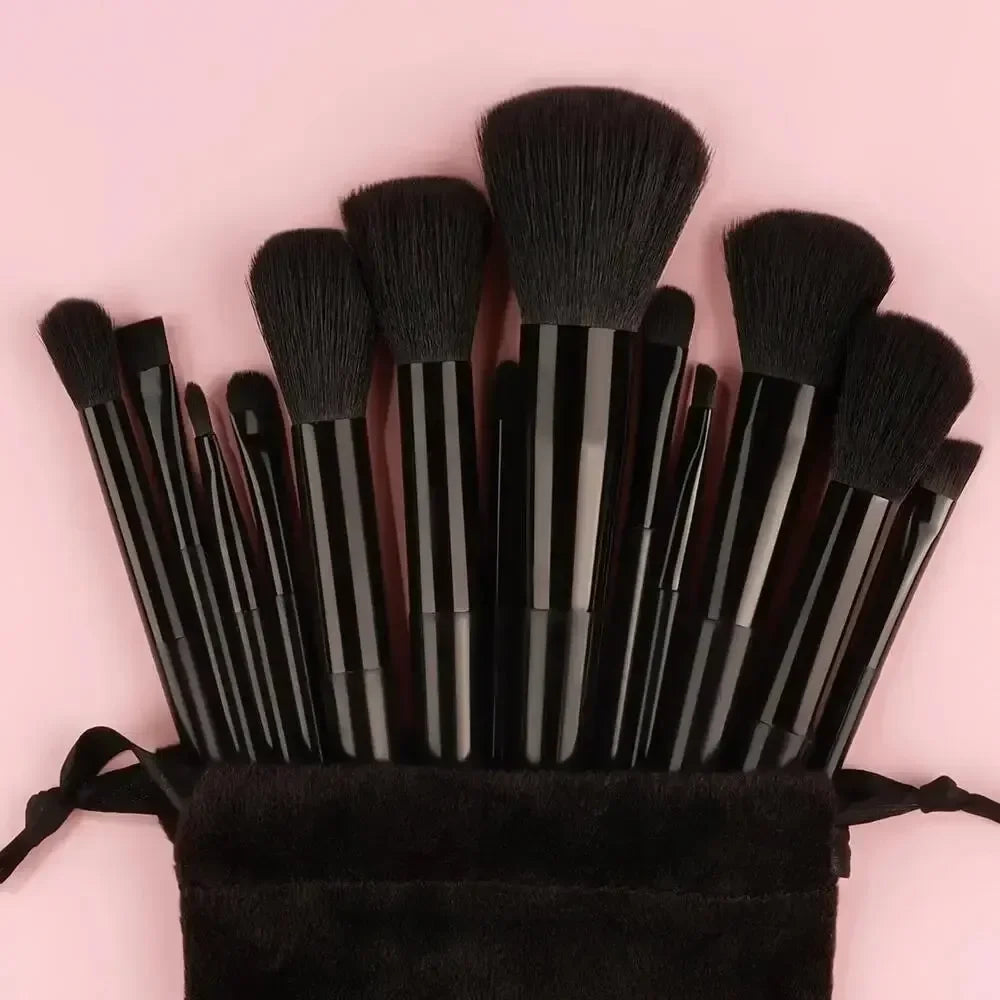 Valentine Luxury Brush Set-Vegan Cruelty-Free Makeup Brushes w/Travel Pouch | Hypoallergenic Gift for Her/Wife/Girlfriend 13PCS