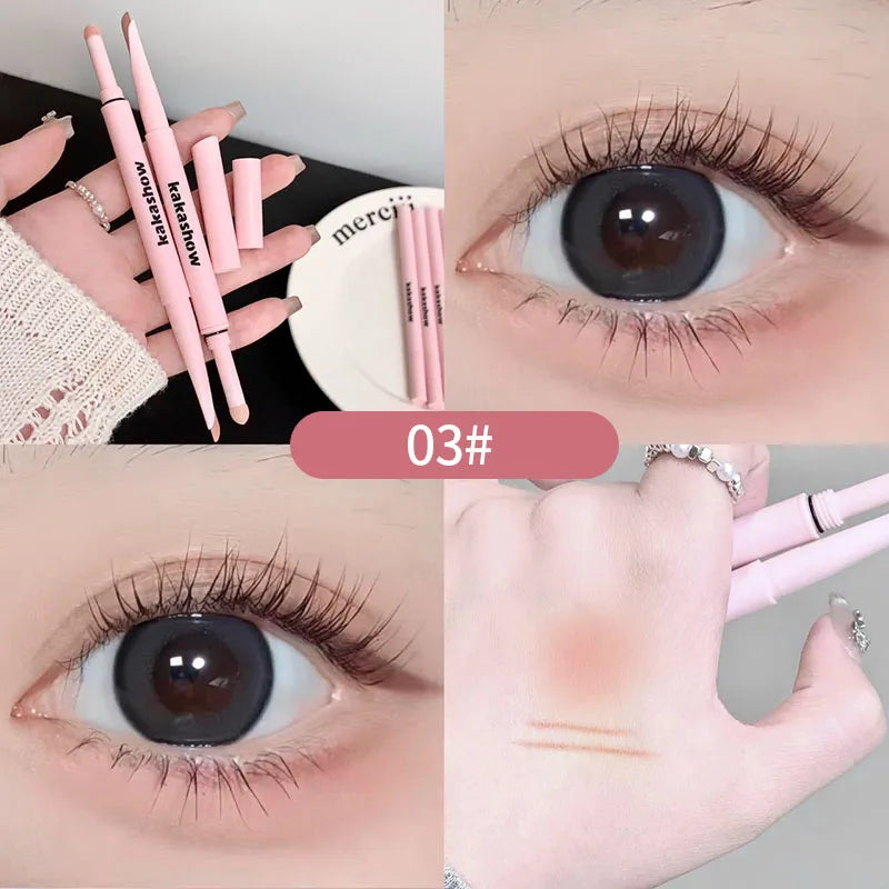 Double-end Lying Silkworm Eyeliner Pencil Diamond Glitter Matte l Pen Brightening Cream Shadow Highlighter Makeup