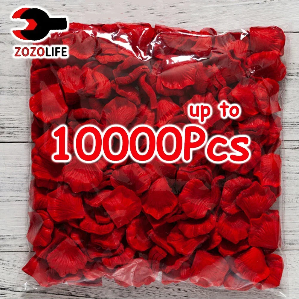 Premium Top Colorful Artificial Fake Rose Petals Red White Gold Roses Petal Flowers Romantic Wedding Party Valentine Decor