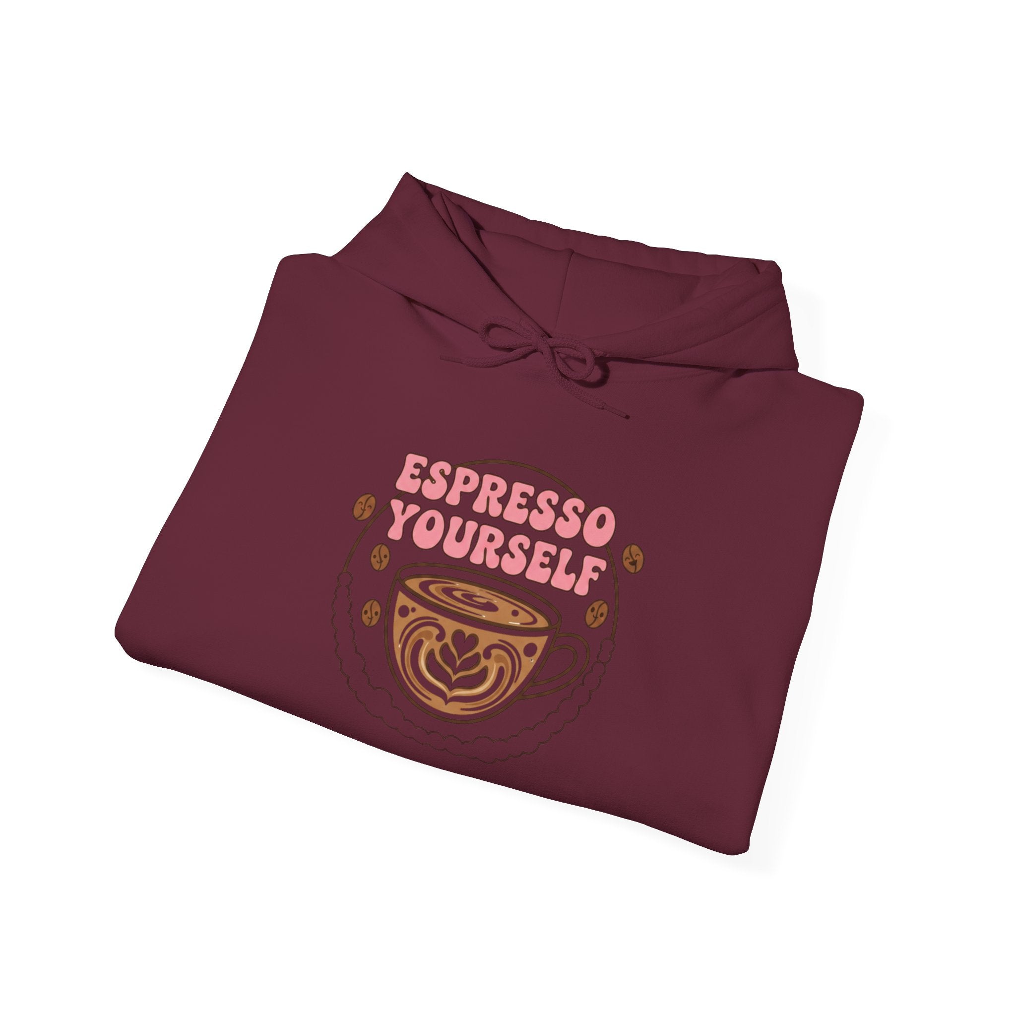 Espresso Yourself latte art Hoodie | Coffee pun sweatshirt