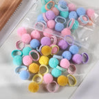 20 pcs colorful fluffy hair elastics  Kids ponytail bands  Hair accessories gift