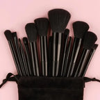 Valentine Luxury Brush Set-Vegan Cruelty-Free Makeup Brushes w/Travel Pouch | Hypoallergenic Gift for Her/Wife/Girlfriend 13PCS