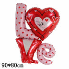 Love Heart Bear Foil Balloons Happy Birthday Valentine’s Day Party Decor Air Helium Globos Wedding Decorations Kids Toys Balloon