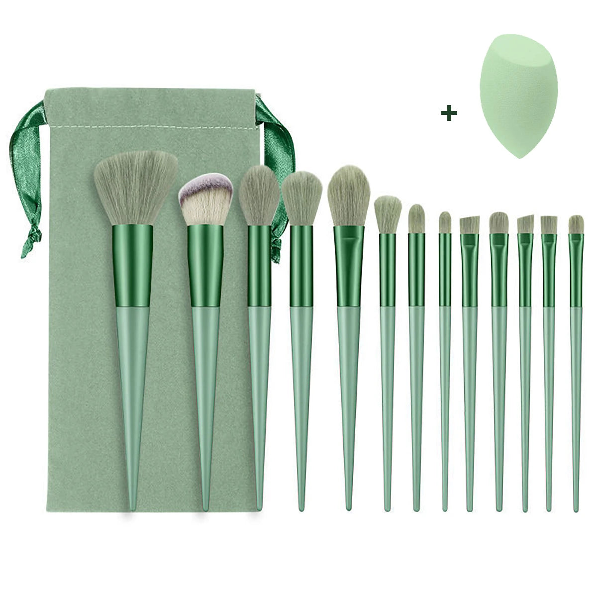 Valentine Luxury Brush Set-Vegan Cruelty-Free Makeup Brushes w/Travel Pouch | Hypoallergenic Gift for Her/Wife/Girlfriend 13PCS