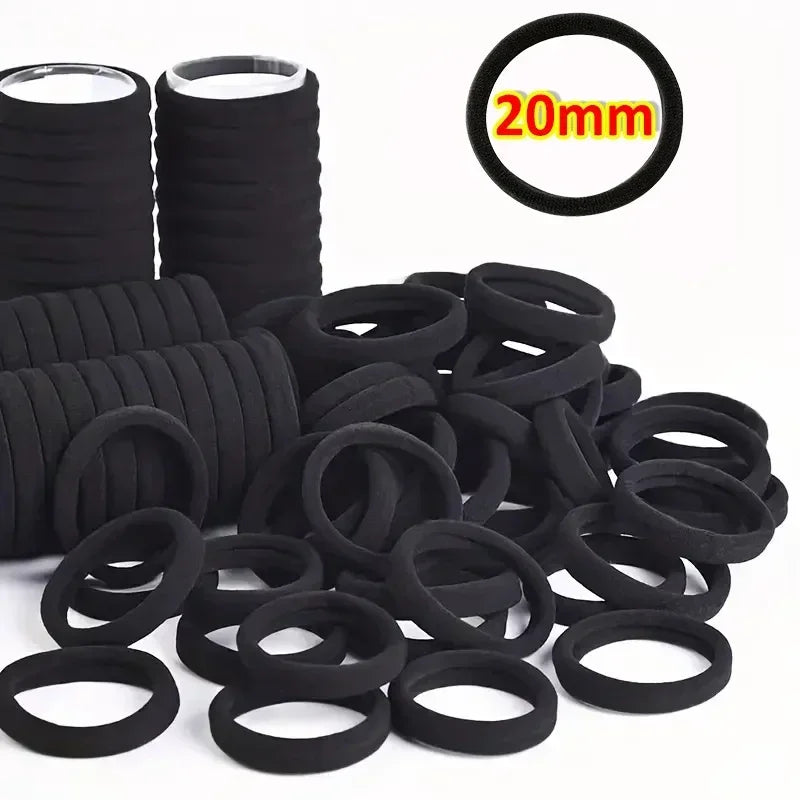 High Elastic Hair Bands for Women Girls Black Basic Hair Tie Headband Simple  Ponytail Holder Headwear Hair Accessories