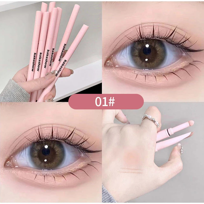 Double-end Lying Silkworm Eyeliner Pencil Diamond Glitter Matte l Pen Brightening Cream Shadow Highlighter Makeup