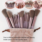 Valentine Luxury Brush Set-Vegan Cruelty-Free Makeup Brushes w/Travel Pouch | Hypoallergenic Gift for Her/Wife/Girlfriend 13PCS