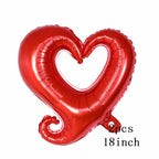 Love Heart Bear Foil Balloons Happy Birthday Valentine’s Day Party Decor Air Helium Globos Wedding Decorations Kids Toys Balloon