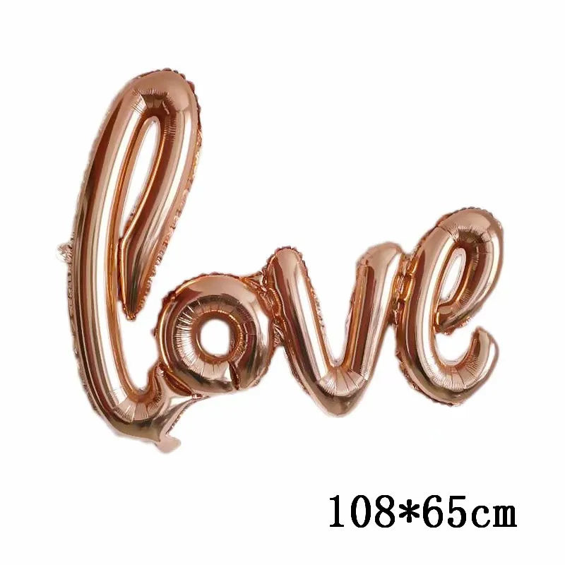 Love Heart Bear Foil Balloons Happy Birthday Valentine’s Day Party Decor Air Helium Globos Wedding Decorations Kids Toys Balloon