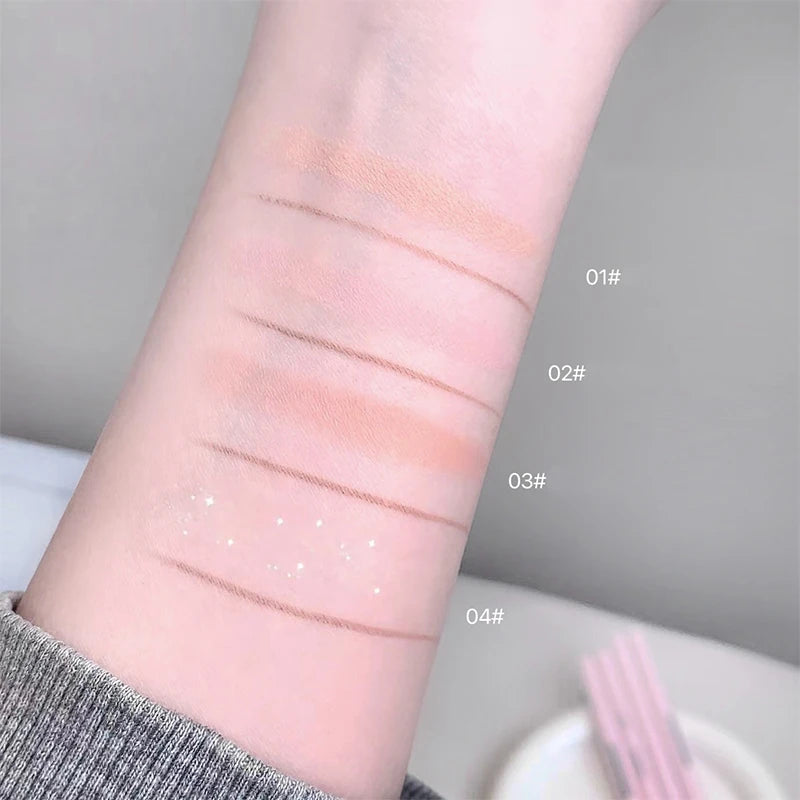 Double-end Lying Silkworm Eyeliner Pencil Diamond Glitter Matte l Pen Brightening Cream Shadow Highlighter Makeup